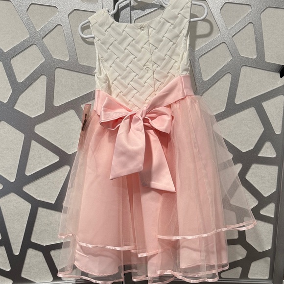 Rare Editions Ivory and Pink Formal Dress - Picture 2 of 10